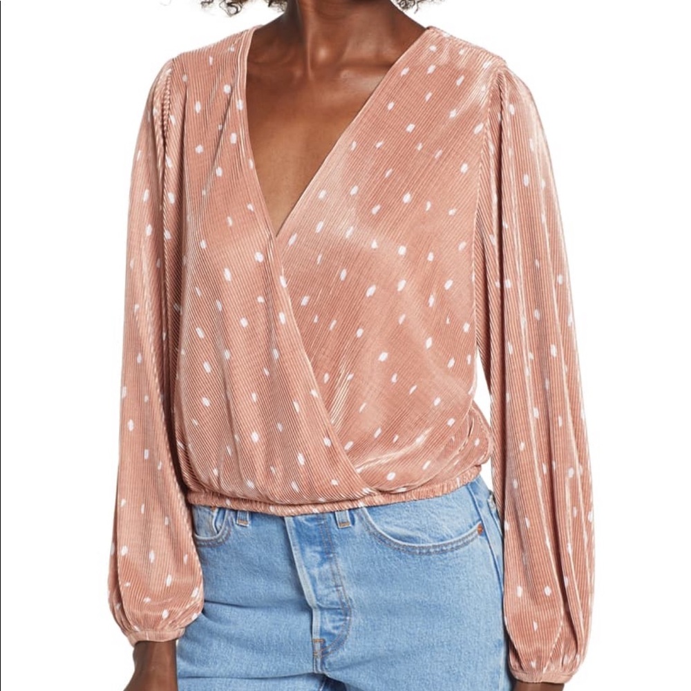 Long sleeve cropped blouse